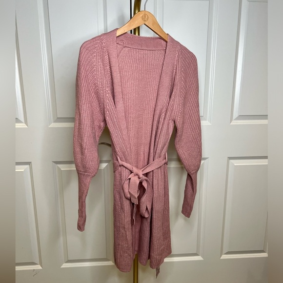 NWT Halara duster long sweater robe | dusty rose | oversized cardigan | small - Picture 2 of 10